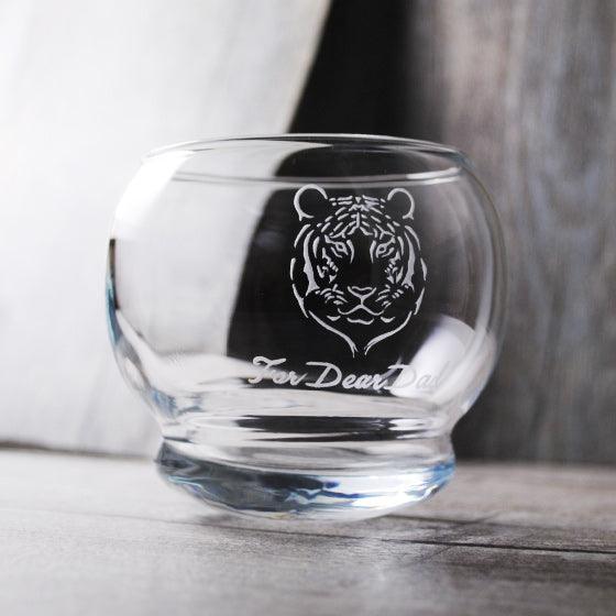 300cc【丹麥Normann Copenhagen】老虎Tiger 不倒翁杯(搖擺而不會翻倒) 12生肖 屬虎 搖搖杯 - MSA玻璃雕刻