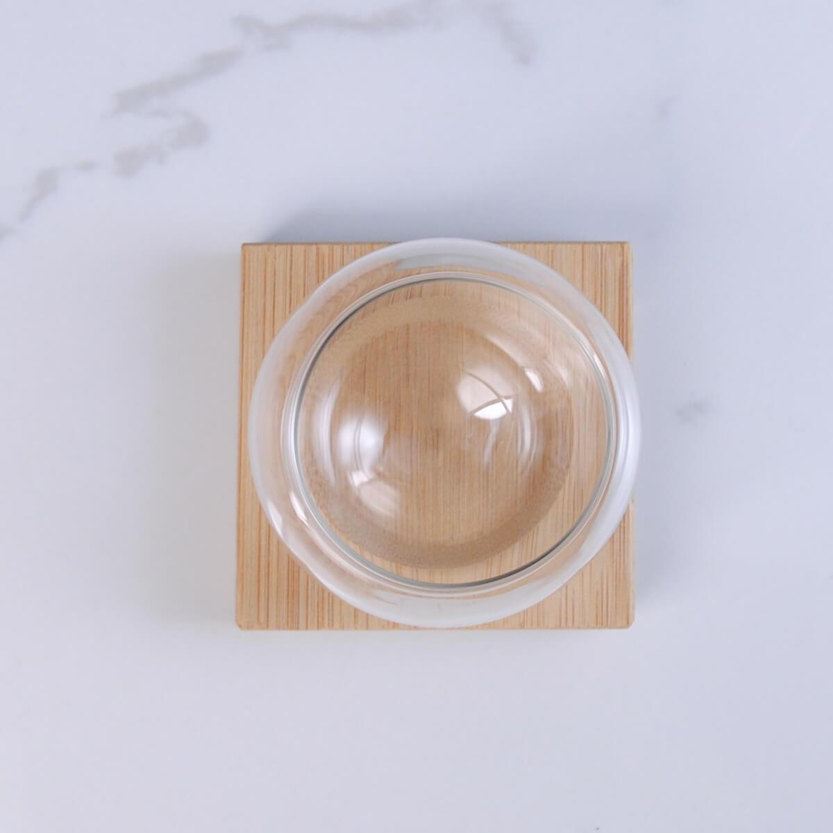50cc【茶杯客製】(含底座) 手工耐熱雙層品茗杯 - MSA玻璃雕刻