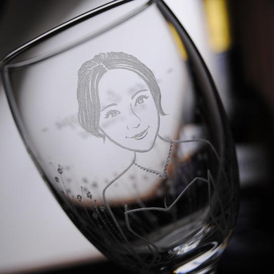(一對價)270cc【結婚肖像酒杯客製】(寫實版)秘密花園新娘新郎婚禮對杯 - MSA玻璃雕刻