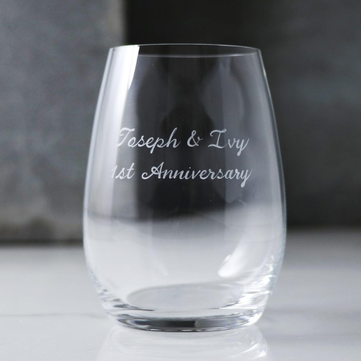 235cc【可刻字的水晶杯】Riedel-O烈酒杯無梗酒杯 無鉛水晶Vinum標準杯型去杯梗設計 - MSA玻璃雕刻