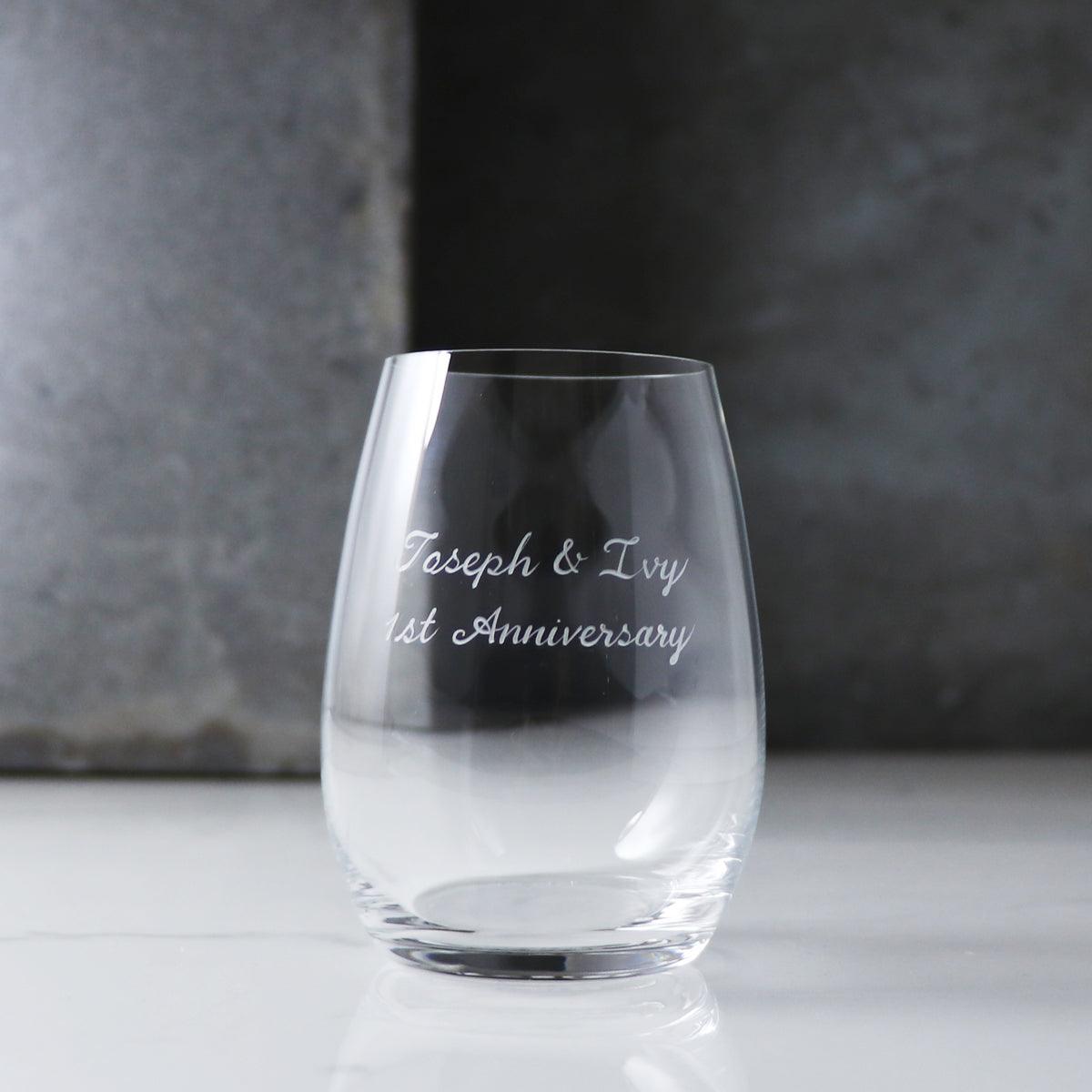 235cc【可刻字的水晶杯】Riedel-O烈酒杯無梗酒杯 無鉛水晶Vinum標準杯型去杯梗設計 - MSA玻璃雕刻