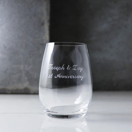 235cc【可刻字的水晶杯】Riedel-O烈酒杯無梗酒杯 無鉛水晶Vinum標準杯型去杯梗設計 - MSA玻璃雕刻