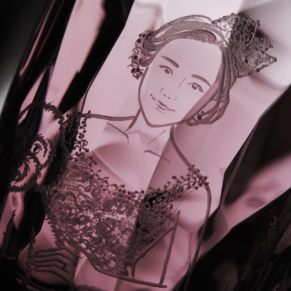 (一對價)390cc【客製肖像結婚對杯】(寫實版) 結婚彩色鑽石玻璃愛恆久遠 結婚送禮對杯 愛犬紅貴賓 - MSA玻璃雕刻