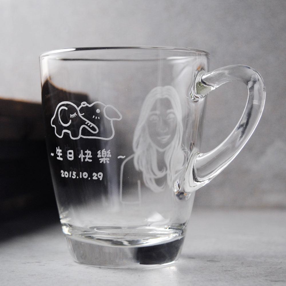 320cc【客製肖像】(寫實版)人像馬克杯 好朋友的生日禮物推薦 - MSA玻璃雕刻