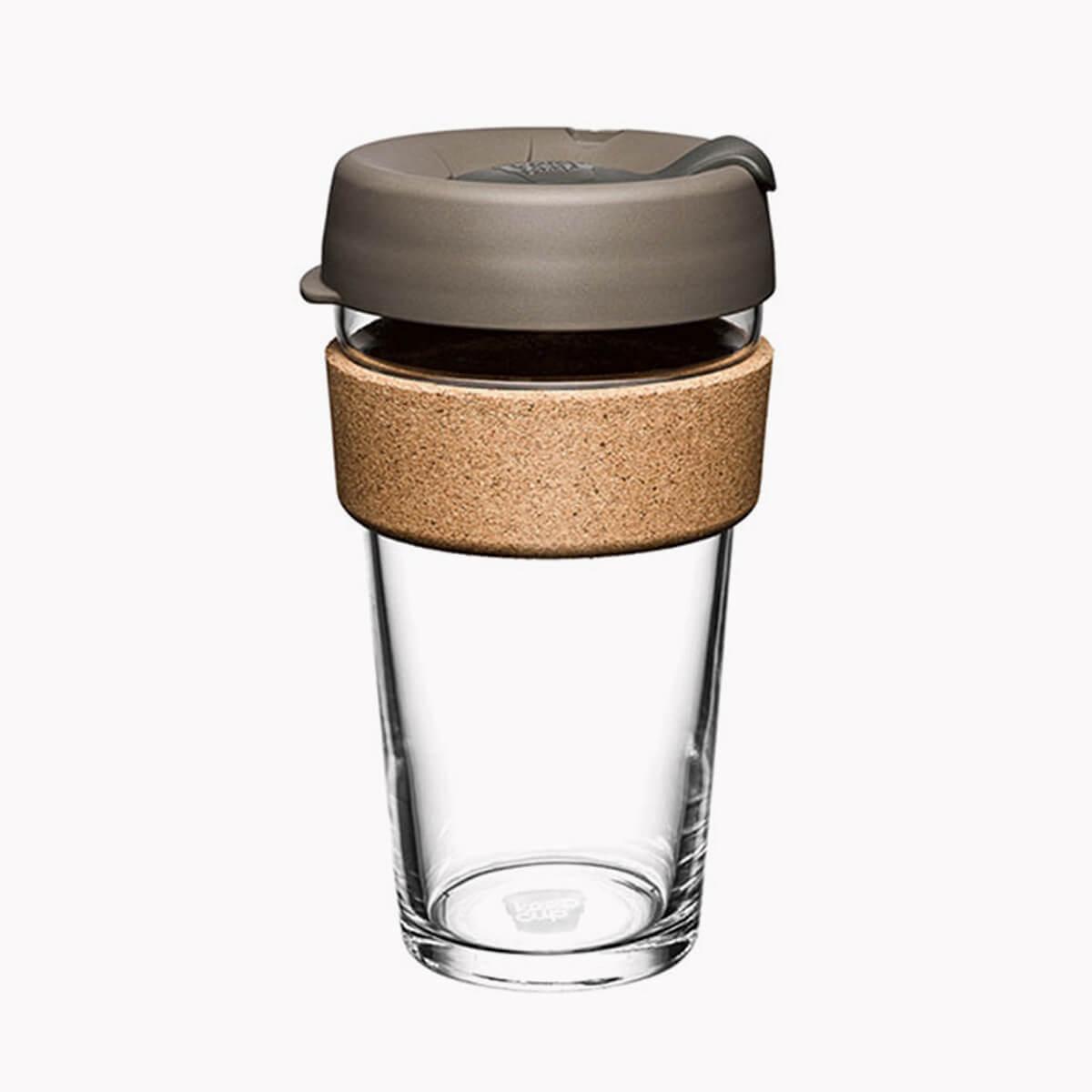 454cc【澳洲KeepCup】7色 (軟木環)隨行杯客製刻字 環保杯 16oz咖啡杯 - MSA玻璃雕刻