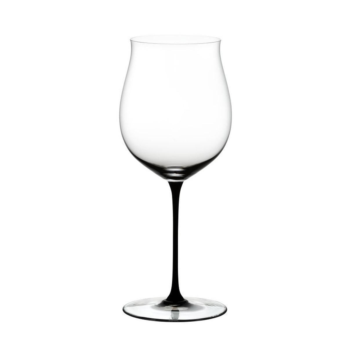 1050cc【奧地利 Riedel 黑梗】Sommeliers Black Tie Burgundy 勃根地紅酒杯 頂級手工杯 - MSA玻璃雕刻