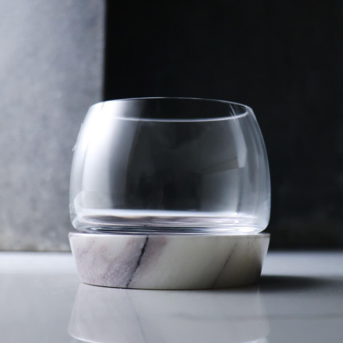 300cc【Nude】純手工製水晶大理石 Chill冷卻無鉛水晶威士忌杯 - MSA玻璃雕刻
