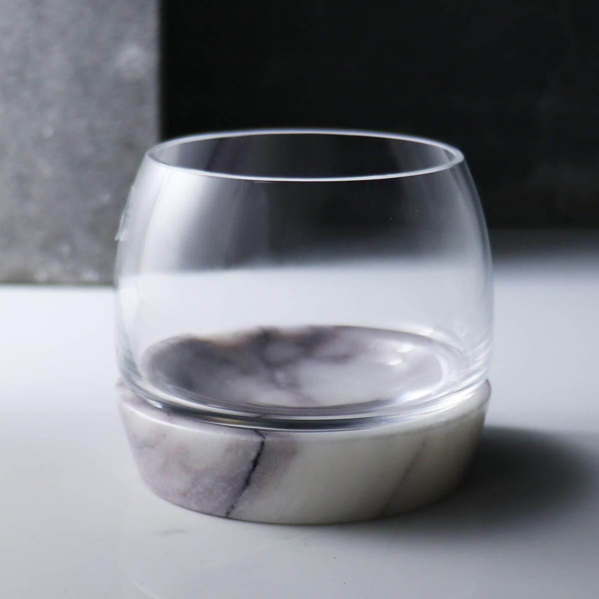 300cc【Nude】純手工製水晶大理石 Chill冷卻無鉛水晶威士忌杯 - MSA玻璃雕刻