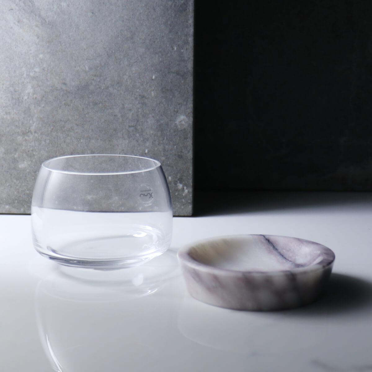 300cc【Nude】純手工製水晶大理石 Chill冷卻無鉛水晶威士忌杯 - MSA玻璃雕刻