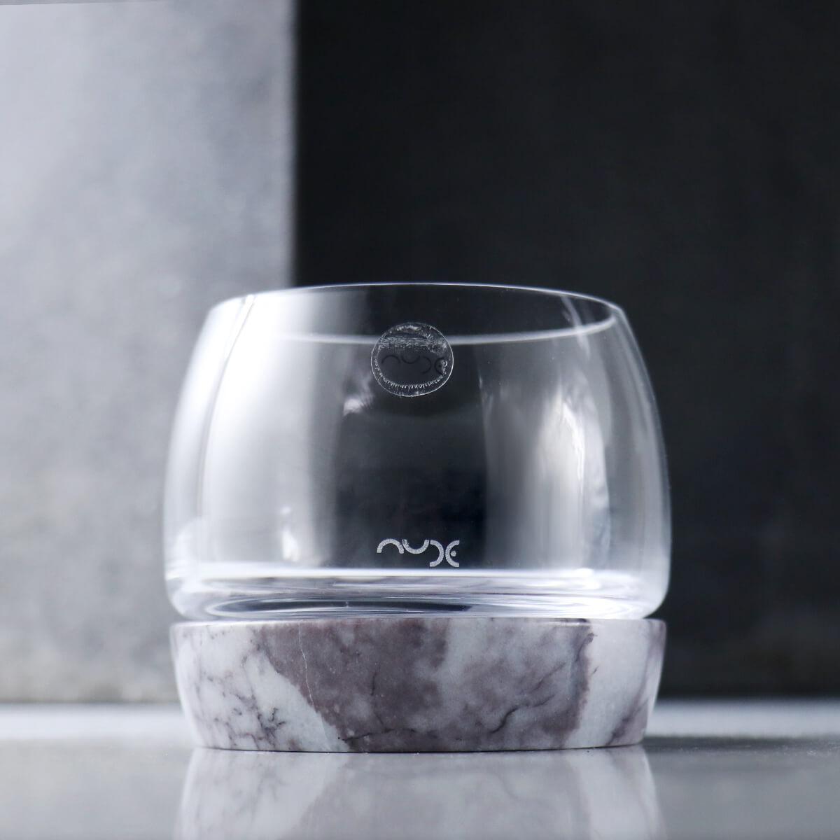 300cc【Nude】純手工製水晶大理石 Chill冷卻無鉛水晶威士忌杯 - MSA玻璃雕刻