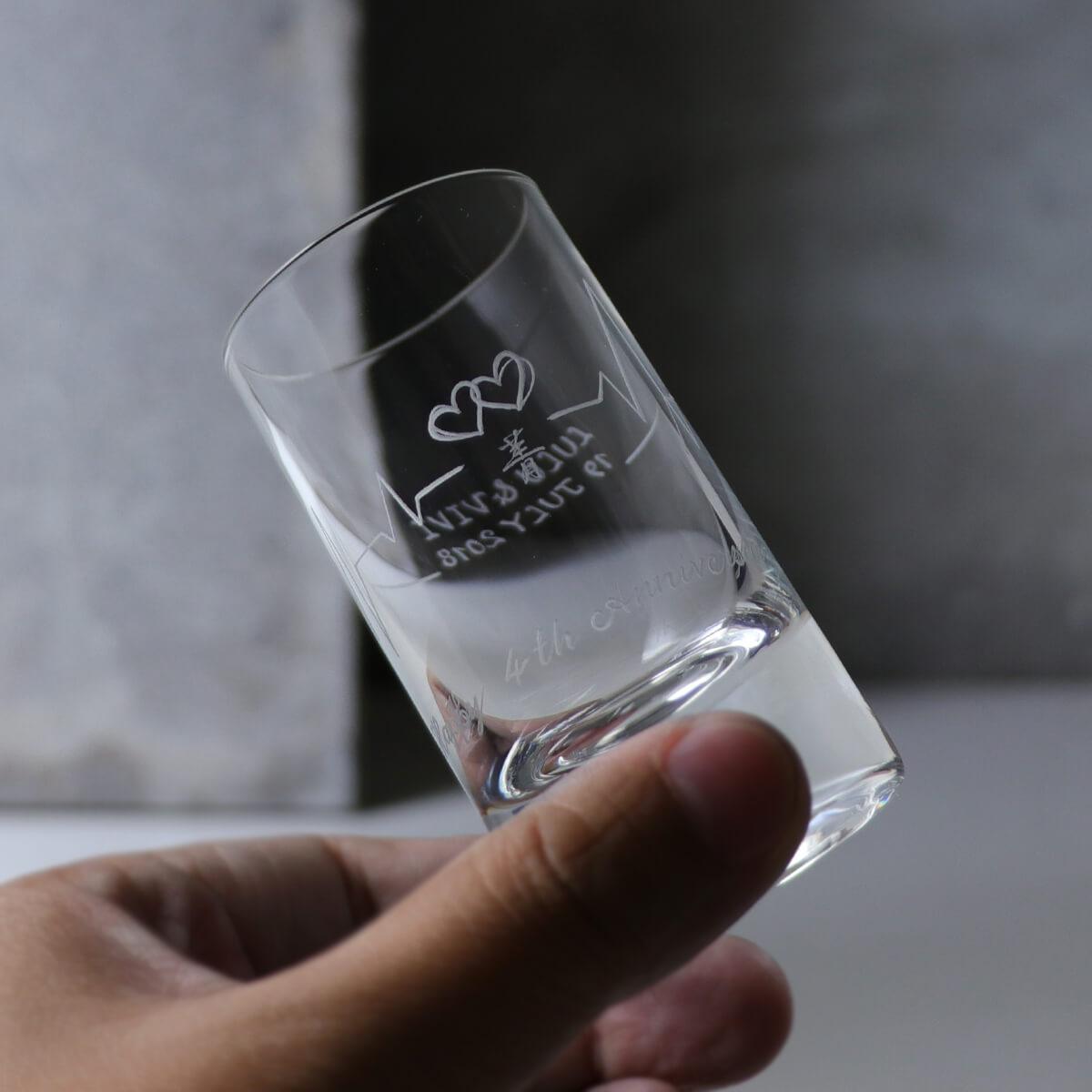 (一對價) 46cc【德國蔡司Schott Zwiesel】心跳的聲音 烈酒杯 對杯 - MSA玻璃雕刻