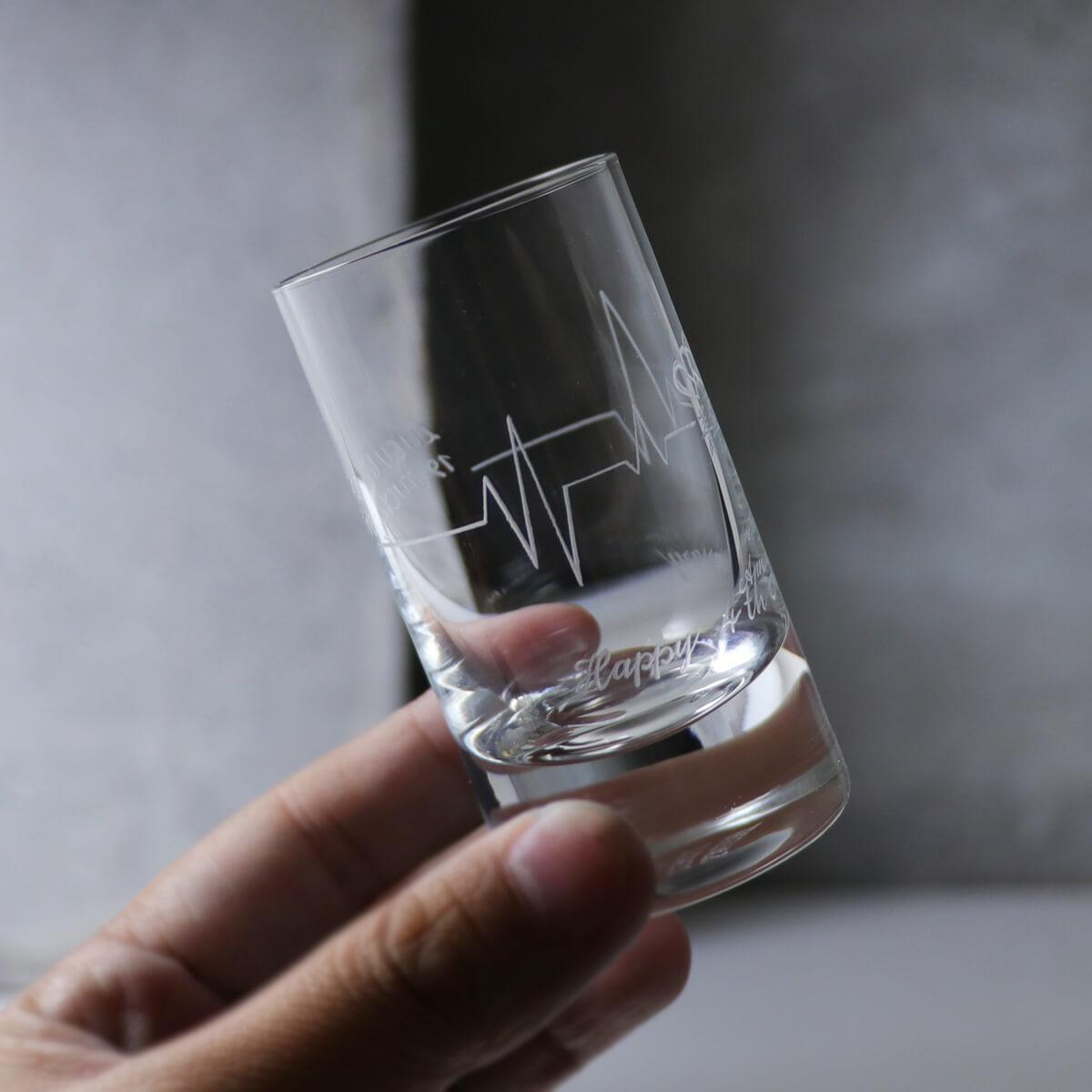 (一對價) 46cc【德國蔡司Schott Zwiesel】心跳的聲音 烈酒杯 對杯 - MSA玻璃雕刻