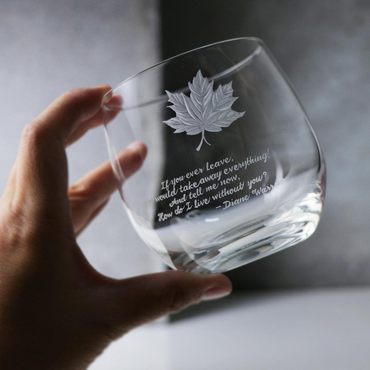 330cc 楓葉maple leaf 京都楓情 德國蔡司Schott Zwiesel水晶威士忌杯 - MSA玻璃雕刻