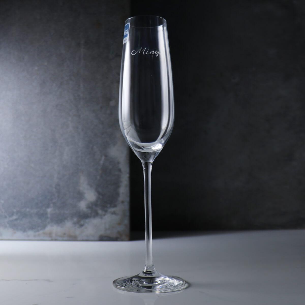 (一對價)240cc【德國蔡司Schott Zwiesel婚禮對杯】德國蔡司FORTISSIMO水晶香檳杯 - MSA玻璃雕刻