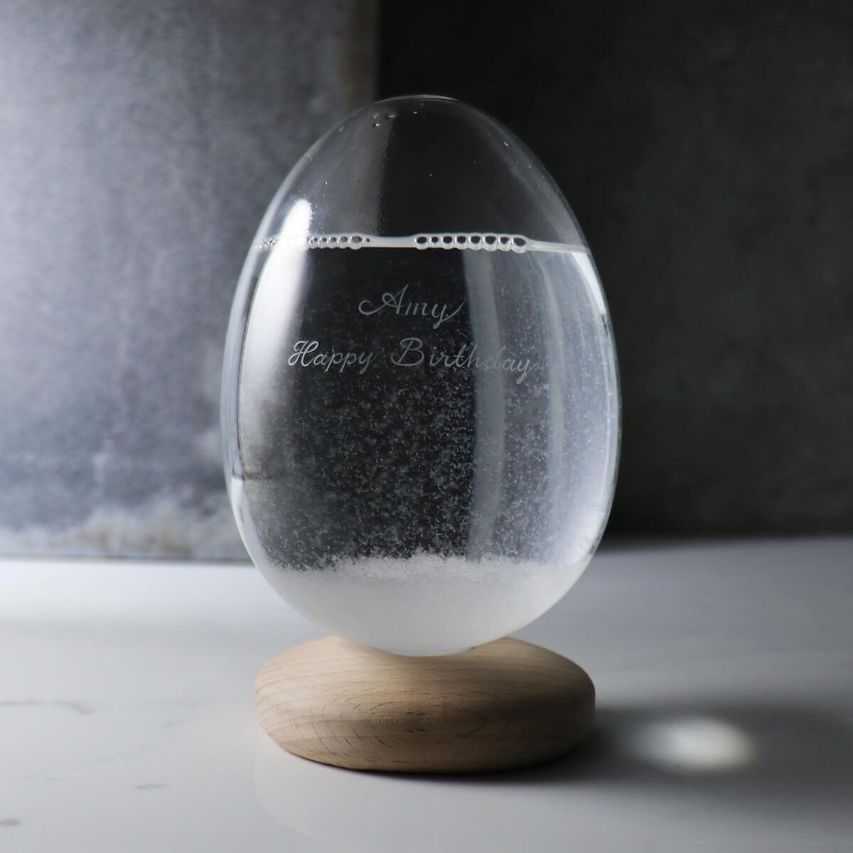 17cm【白天】日本Tempo Pulse Dawn天氣瓶 天氣球刻字 客製訂做 航海士遇見美麗的氣候瓶 - MSA玻璃雕刻