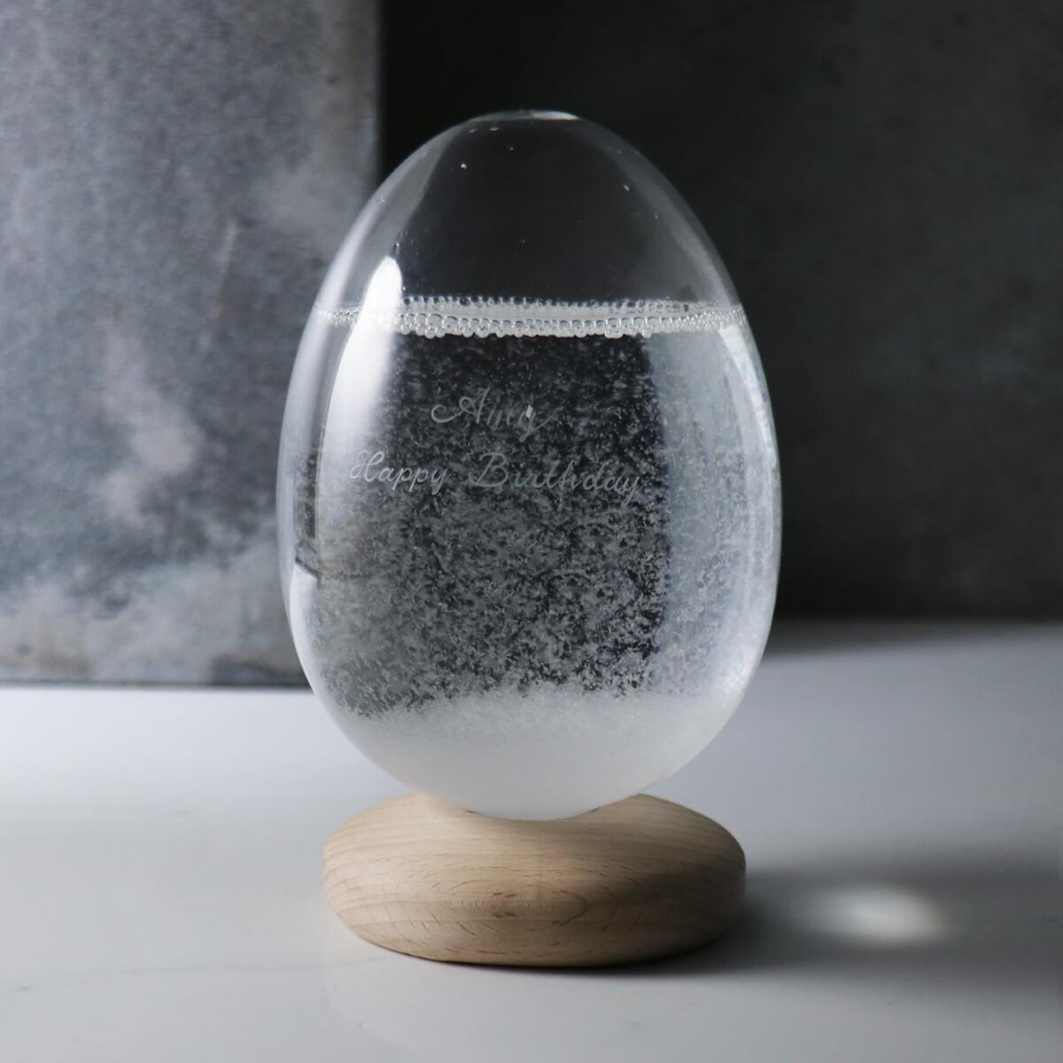 17cm【白天】日本Tempo Pulse Dawn天氣瓶 天氣球刻字 客製訂做 航海士遇見美麗的氣候瓶 - MSA玻璃雕刻