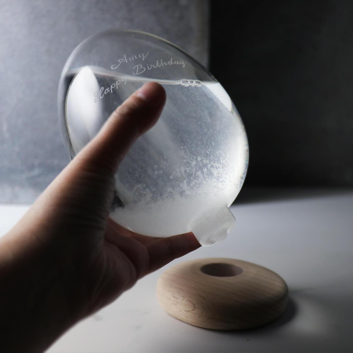 17cm【白天】日本Tempo Pulse Dawn天氣瓶 天氣球刻字 客製訂做 航海士遇見美麗的氣候瓶 - MSA玻璃雕刻