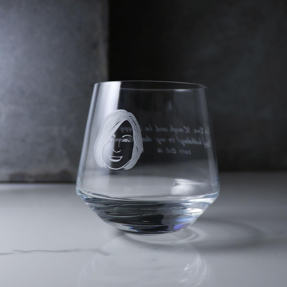 397cc【客製肖像】(寫實版)德國蔡司Schott Zwiesel人像搖搖杯 - MSA玻璃雕刻