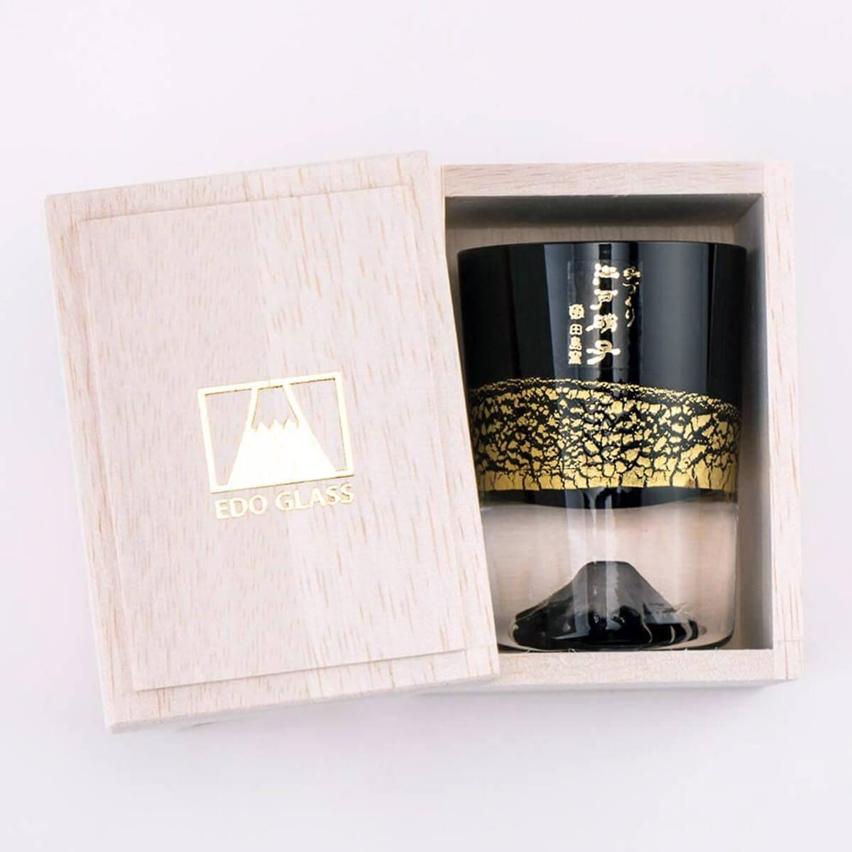 80cc (單個價)【日本田島硝子】手工製作金箔冷酒杯 - MSA玻璃雕刻