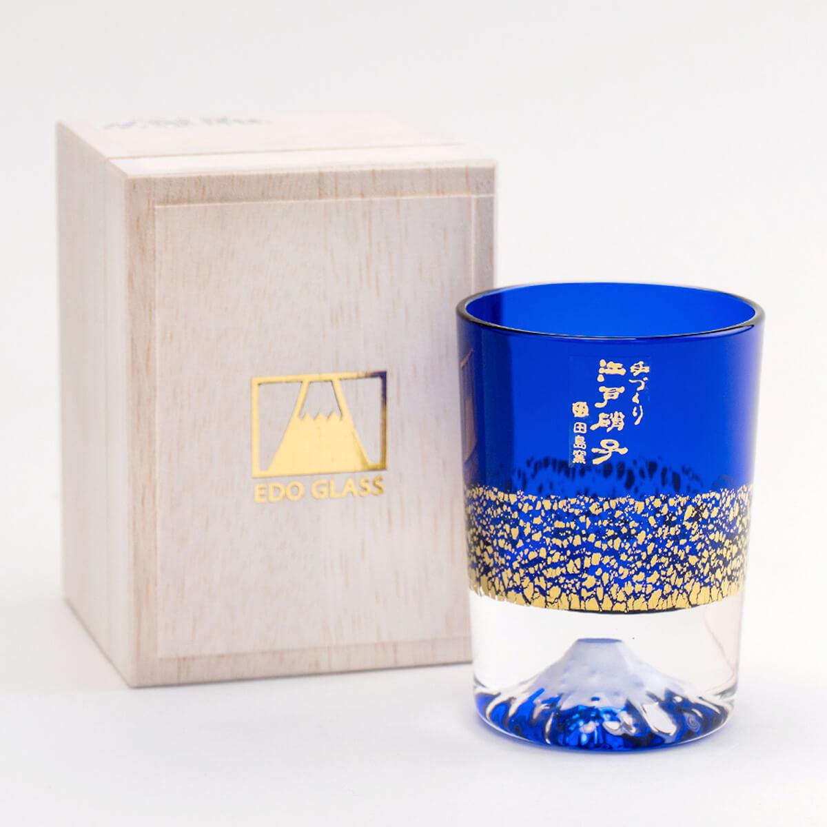 80cc (單個價)【日本田島硝子】手工製作金箔冷酒杯 - MSA玻璃雕刻