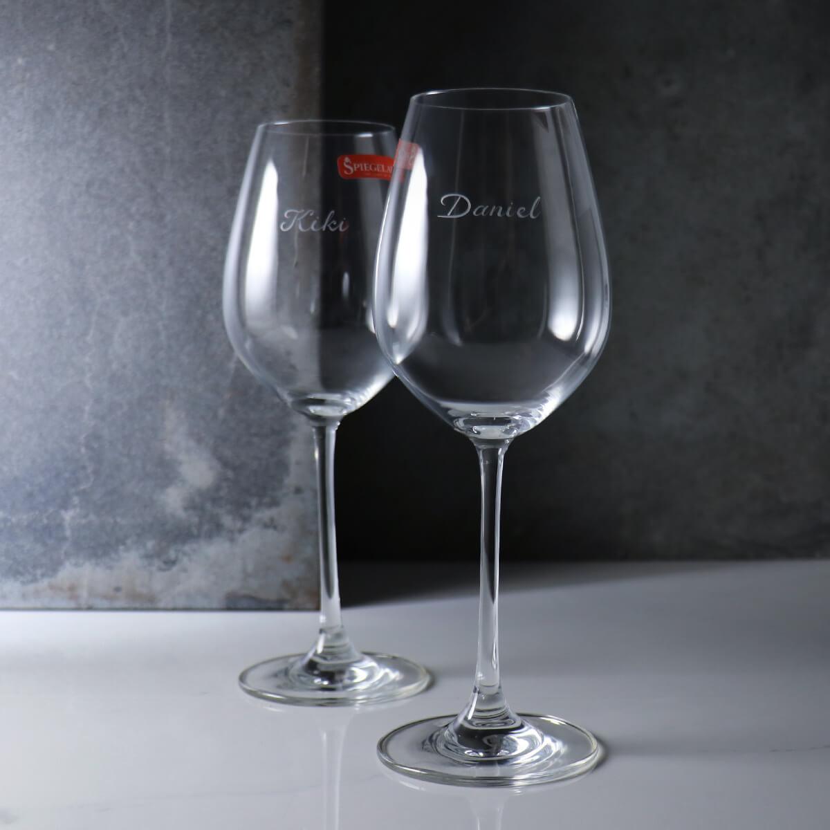 (一對價)465cc【婚禮專用對杯】德國Spiegelau Salute鉑金級水晶紅酒杯 - MSA玻璃雕刻
