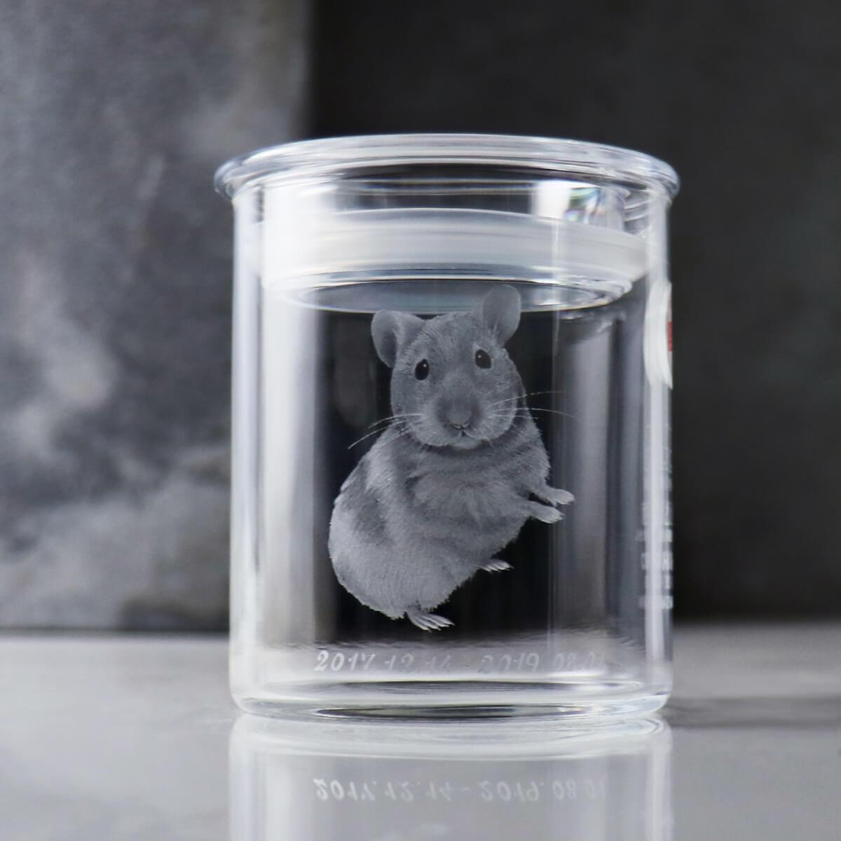 8.5cm【寵物骨灰罐】天竺鼠 毛小孩在天堂明亮純淨的家 畫像訂做 - MSA玻璃雕刻