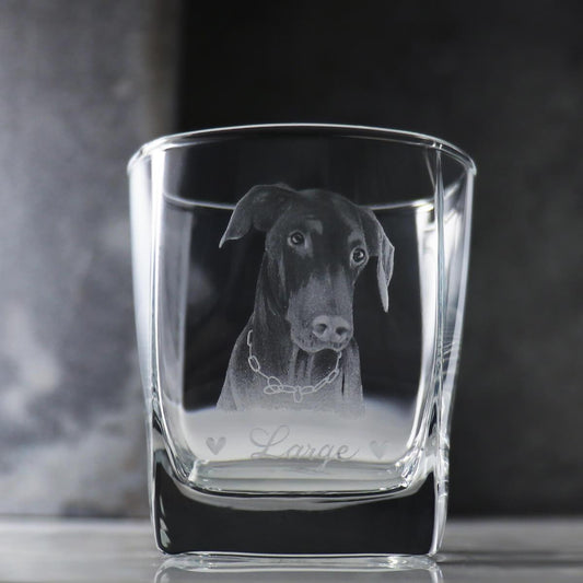 295cc【寵物寫實】犬畫像 威士忌杯 狗狗肖像客製 - MSA玻璃雕刻