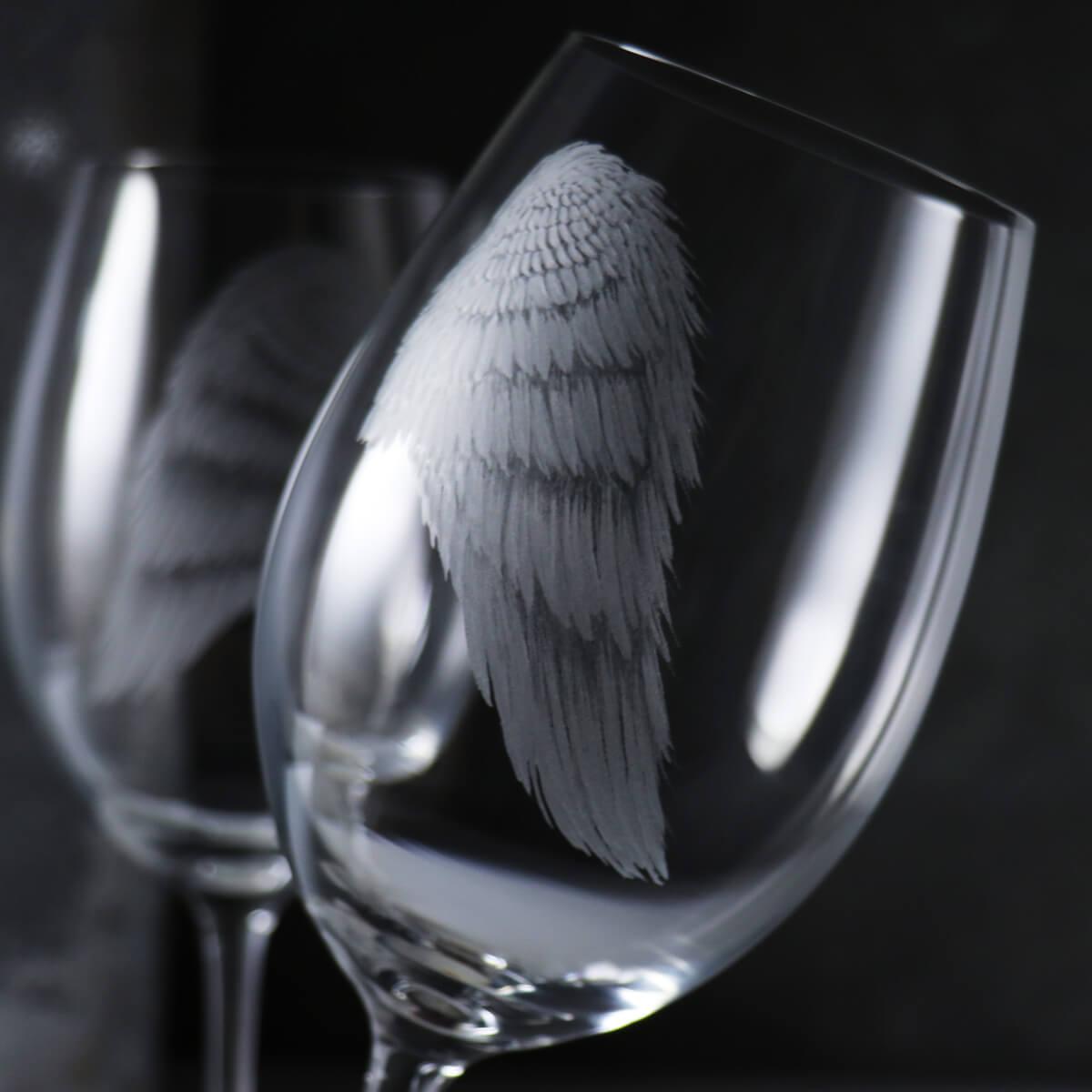 (一對價)470cc 曼谷【Lucaris天使的祝福】天使翅膀 守護羽翼 無鉛水晶對杯 紅酒杯 - MSA玻璃雕刻