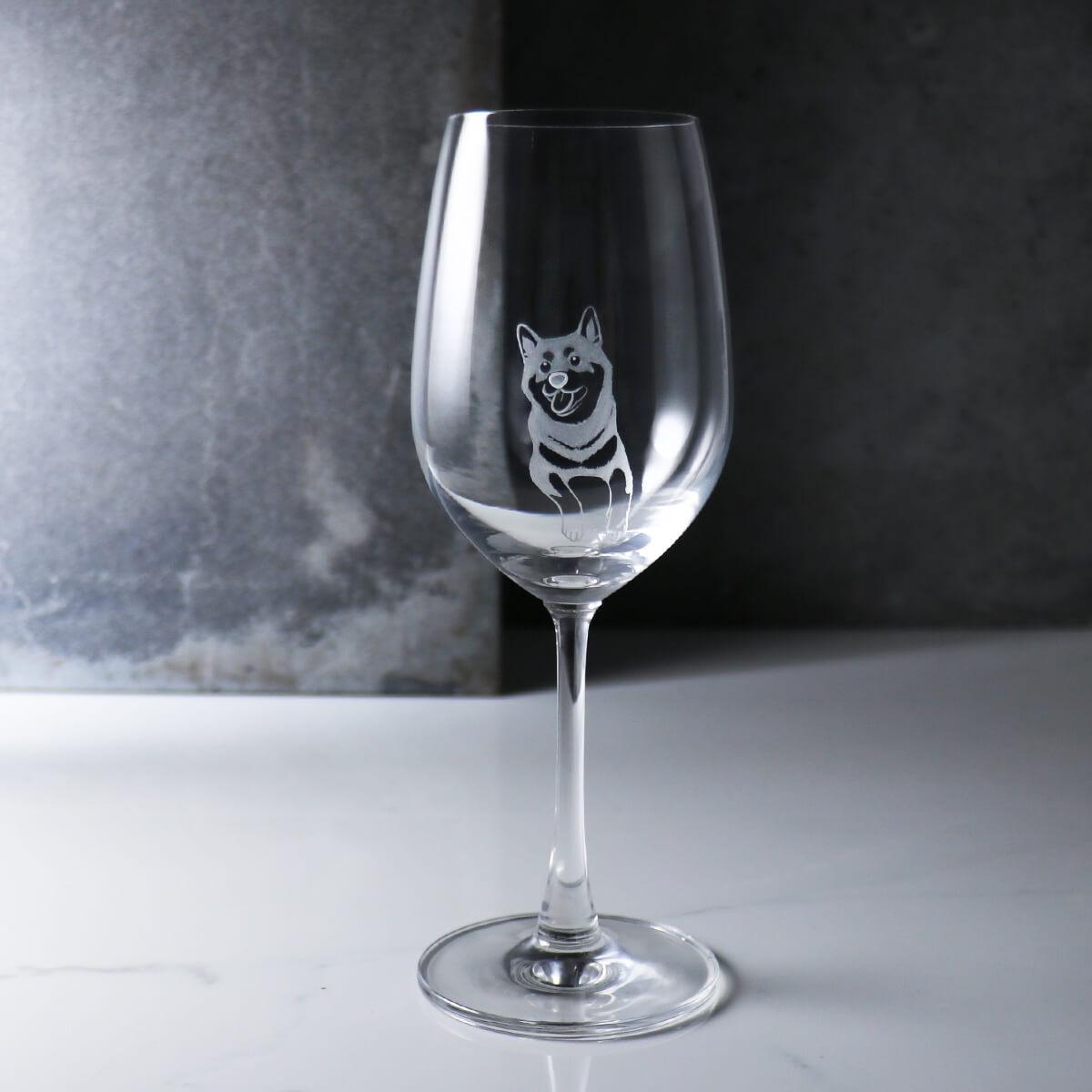 425cc【狗狗酒杯】(簡易版) 寵物肖像紅酒杯 - MSA玻璃雕刻