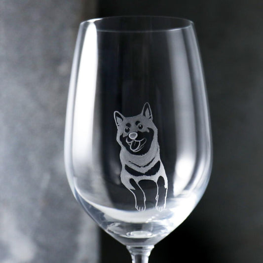 425cc【狗狗酒杯】(簡易版) 寵物肖像紅酒杯 - MSA玻璃雕刻