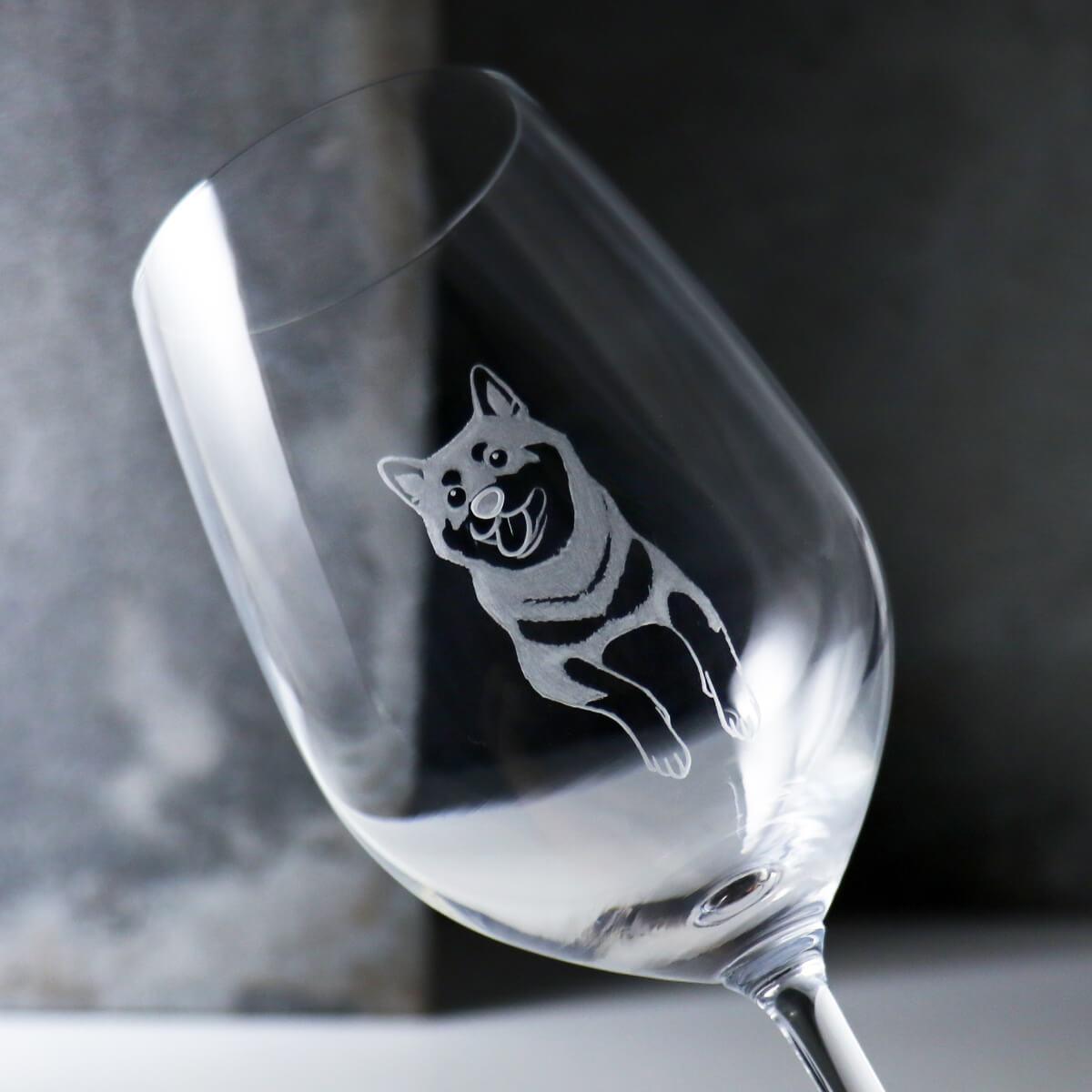 425cc【狗狗酒杯】(簡易版) 寵物肖像紅酒杯 - MSA玻璃雕刻
