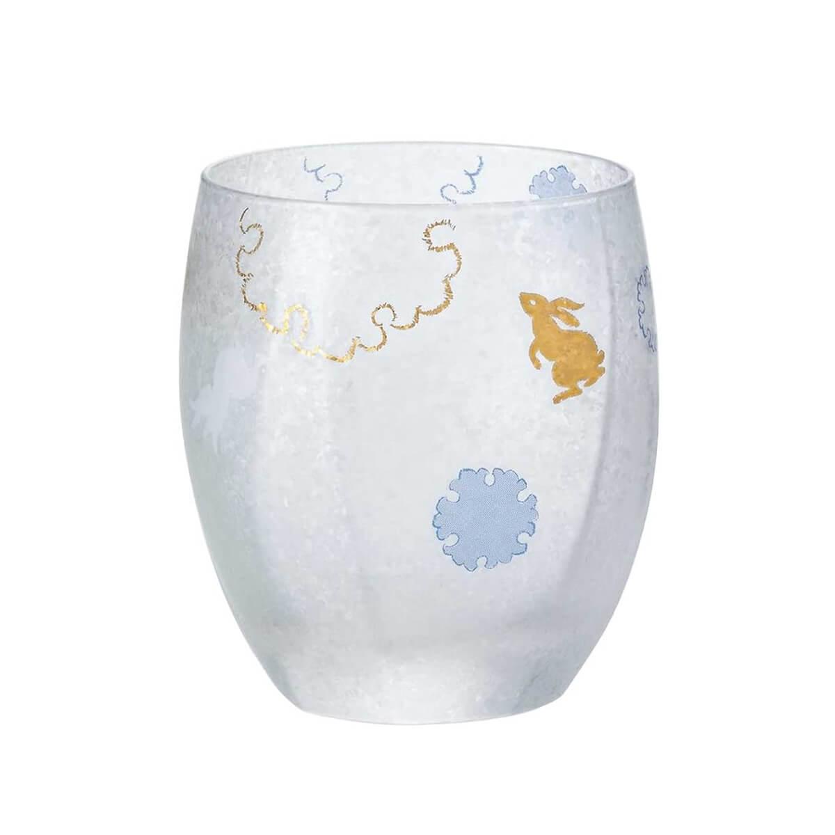 345cc【日本Aderia】夏日祭典 雪兔 刻字玻璃杯 描金工藝吉祥圖案 - MSA玻璃雕刻