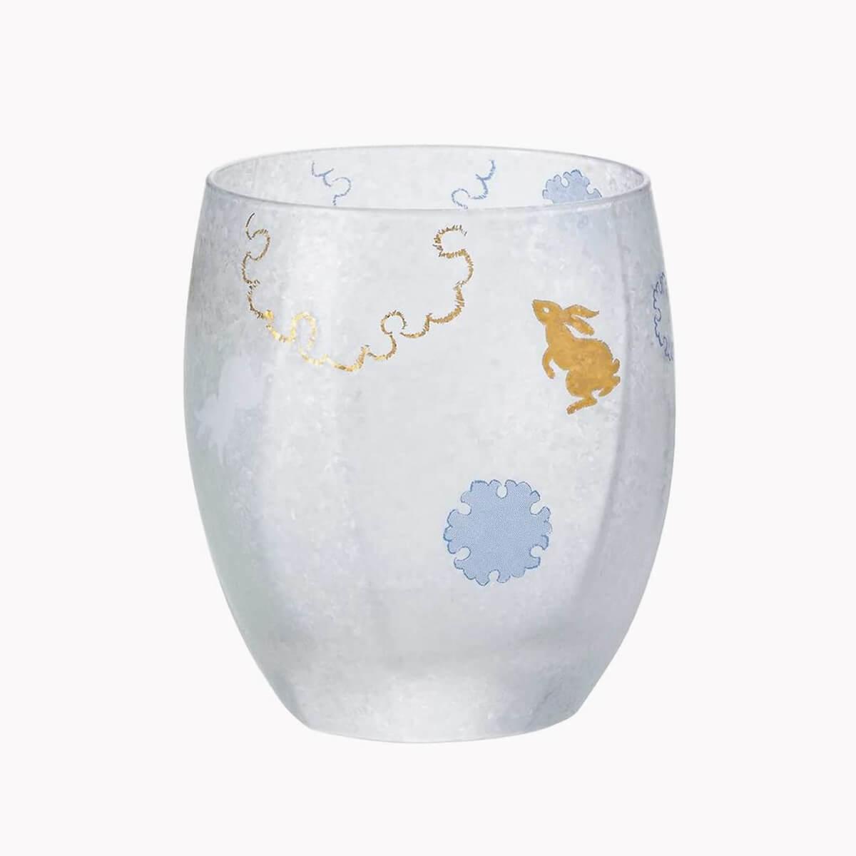 345cc【日本Aderia】夏日祭典 雪兔 刻字玻璃杯 描金工藝吉祥圖案 - MSA玻璃雕刻