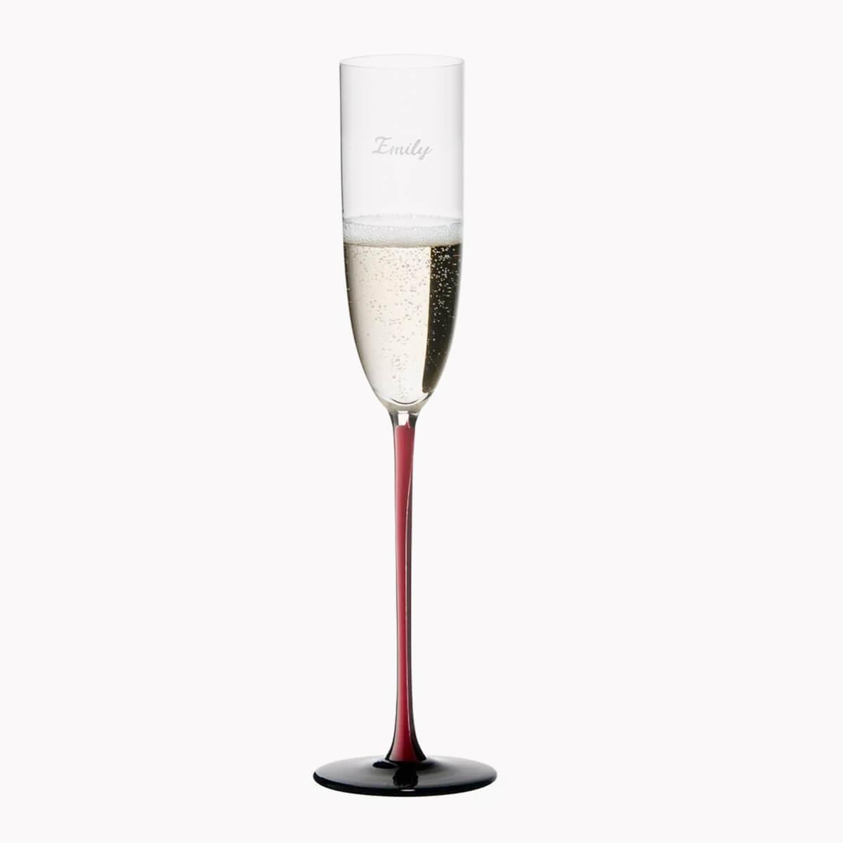 330cc【奧地利 Riedel 紅梗】(多文字版)Sommeliers R Sparkling/Champagne香檳杯刻字 - MSA玻璃雕刻