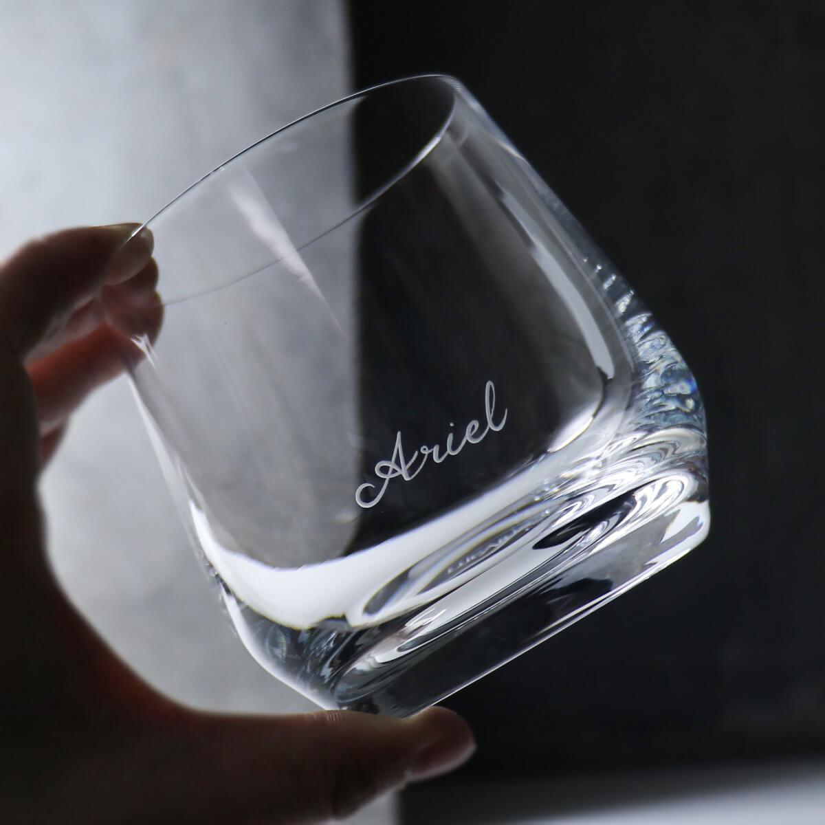 370cc 香港【Lucaris】名字專屬 無鉛水晶威士忌杯 - MSA玻璃雕刻