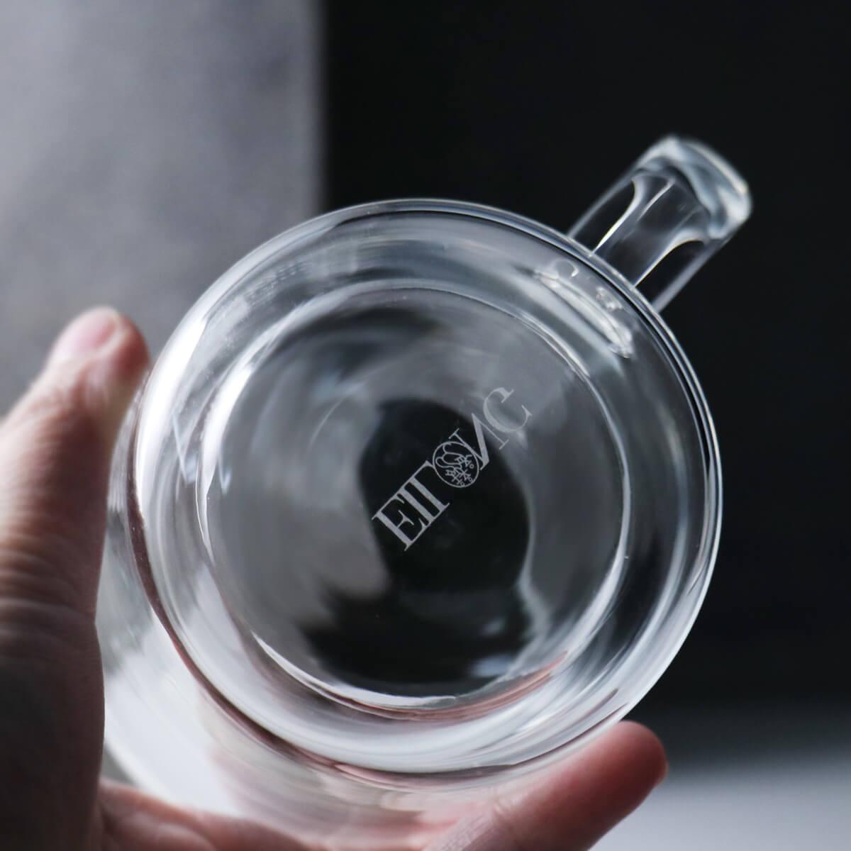 350cc【生肖客製經典款】子鼠 雙層玻璃馬克杯 生肖杯 - MSA玻璃雕刻