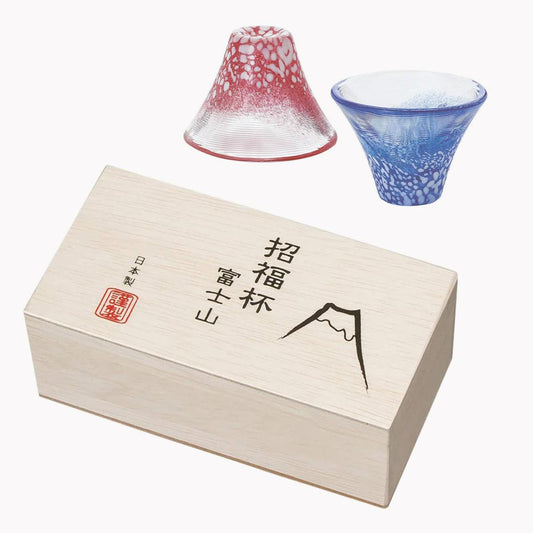 (一對價)66cc【日本東洋佐佐木】招福杯 富士山對杯 冷酒杯客製 - MSA玻璃雕刻