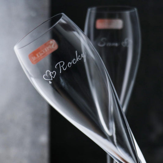 (一對價)160cc【Spiegelau婚禮對杯】德國白金香檳杯 - MSA玻璃雕刻