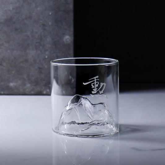 200cc【雪山耐熱杯】書法字刻字紀念茶杯 - MSA玻璃雕刻