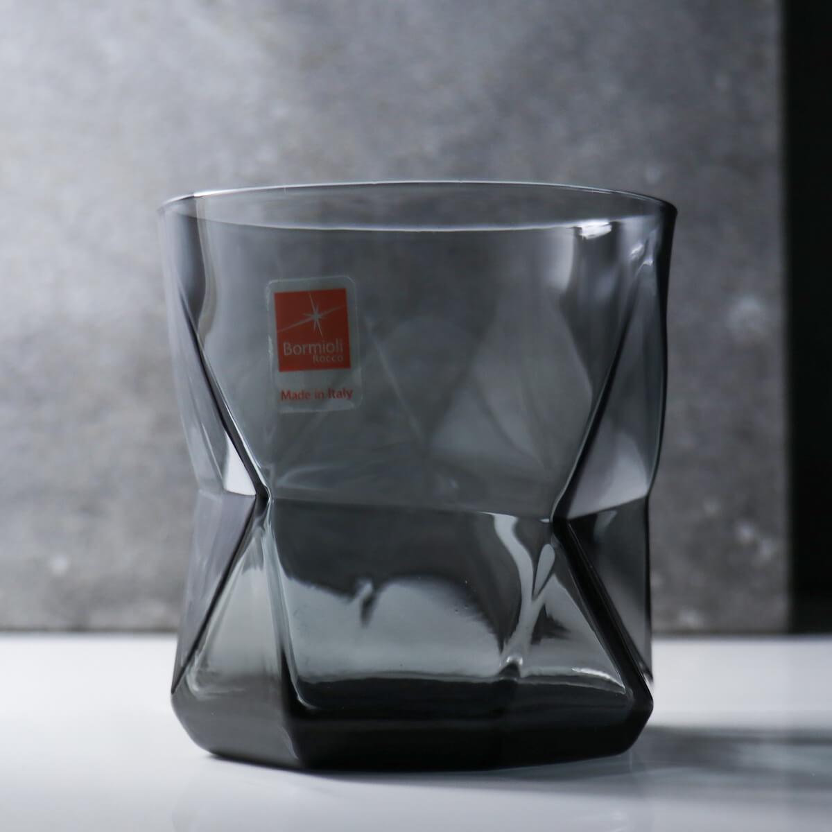 330cc【建築鑽石杯】紳士灰 義大利 Bormioli Rocco幾何杯 - MSA玻璃雕刻