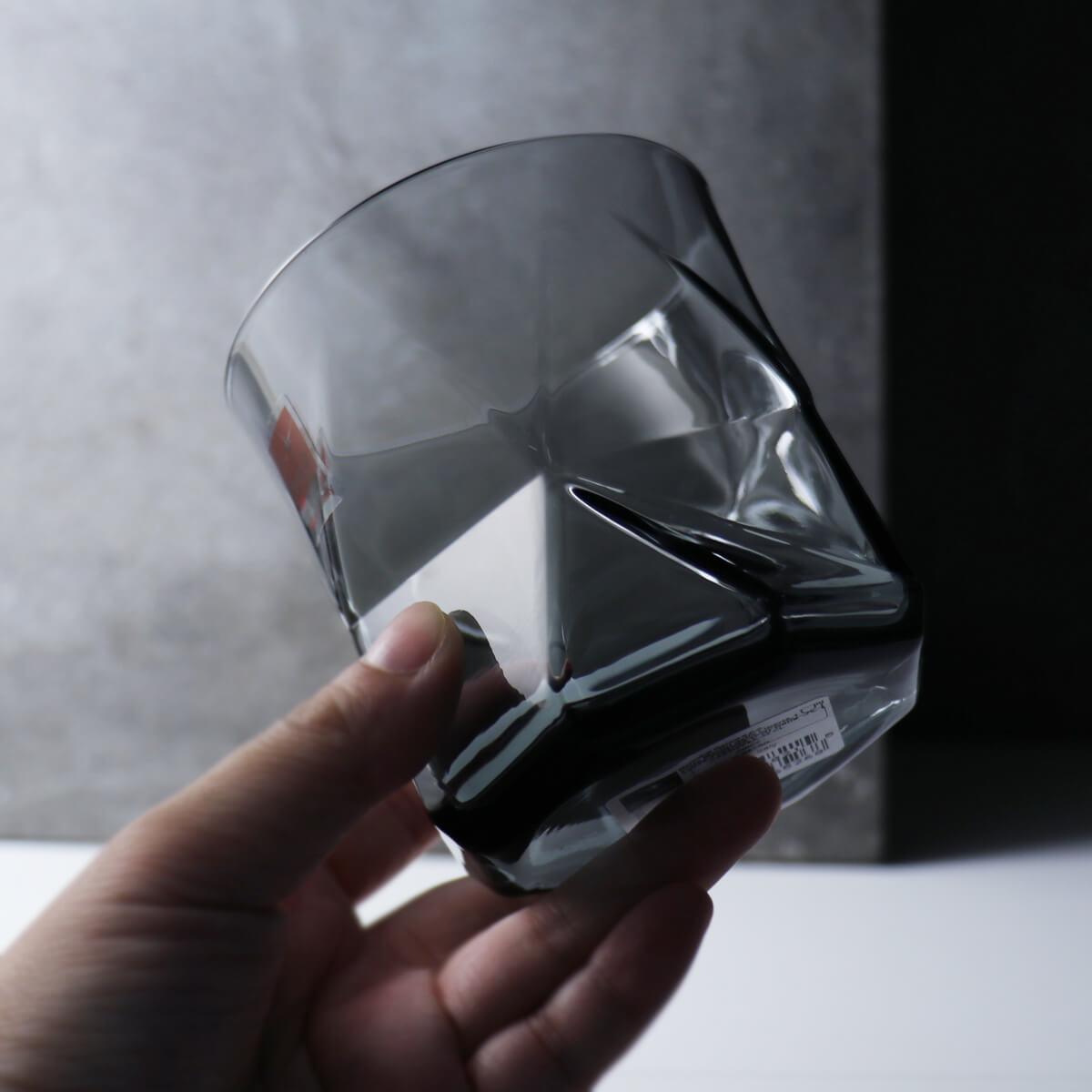 330cc【建築鑽石杯】紳士灰 義大利 Bormioli Rocco幾何杯 - MSA玻璃雕刻