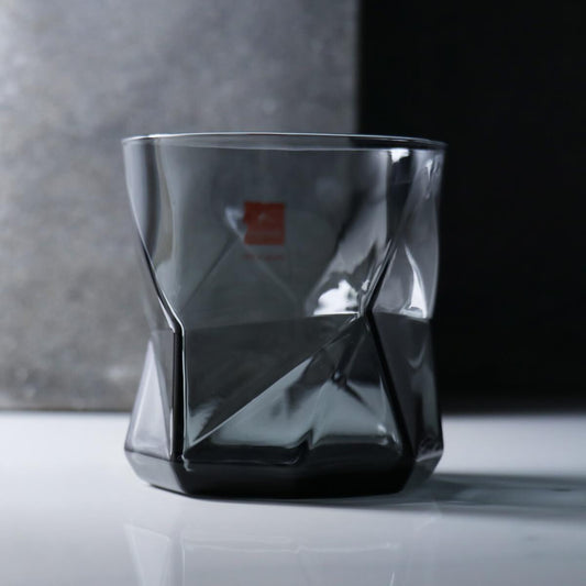 330cc【建築鑽石杯】紳士灰 義大利 Bormioli Rocco幾何杯 - MSA玻璃雕刻