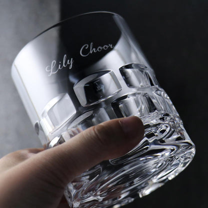 (一對價)300cc Rogaska 水晶手工杯紳品邁森威士忌杯 對杯 - MSA玻璃雕刻