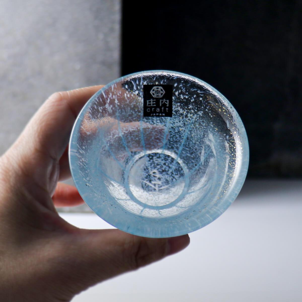 (一對價)70cc【Aderia】夏竹流水 日本津輕庄内金箔手工玻璃祝杯 - MSA玻璃雕刻