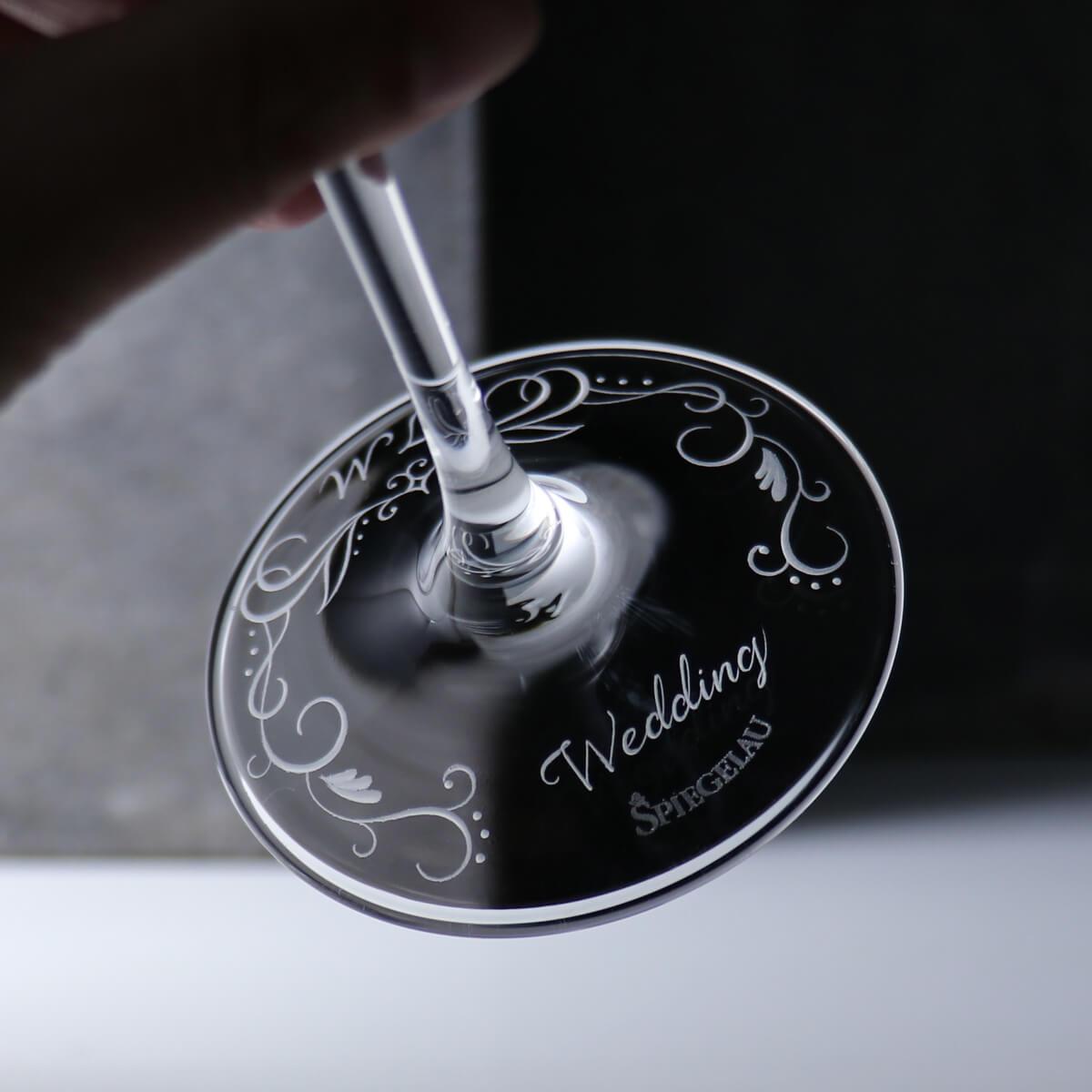 (一對價)650cc【Spiegelau婚禮對杯】歐風雕花 德國Adina白金水晶紅酒杯 - MSA玻璃雕刻