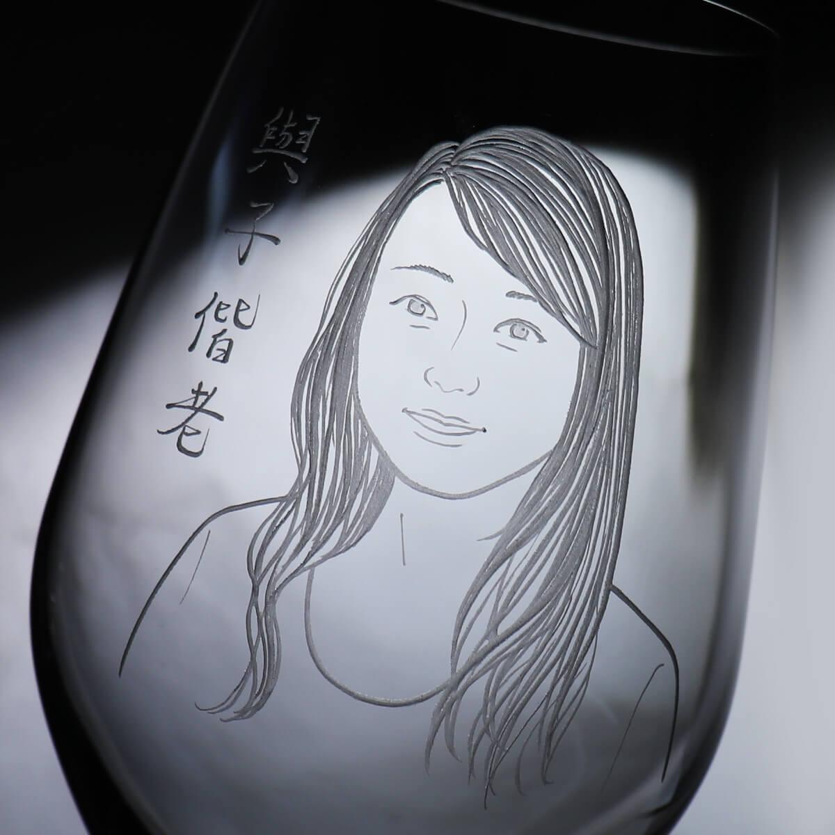 (一對價) 350cc【卡薩布蘭卡婚禮】(寫實版肖像)幸福浪漫結婚周年滿鑽水晶對杯 - MSA玻璃雕刻