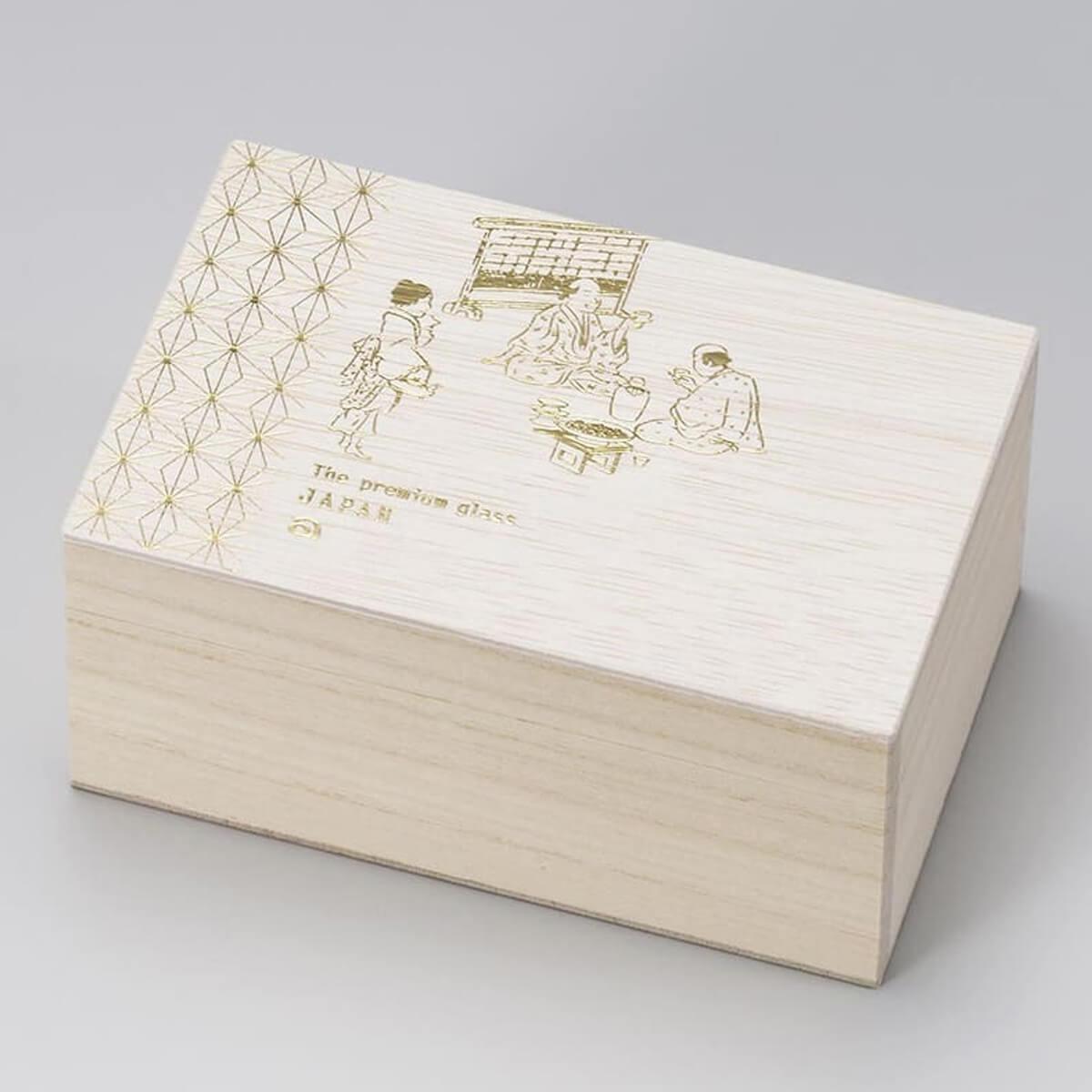 (一對價)145cc【日本Aderia石塚硝子】梅花對杯禮組 日本清酒杯客製刻字 父親節 - MSA玻璃雕刻