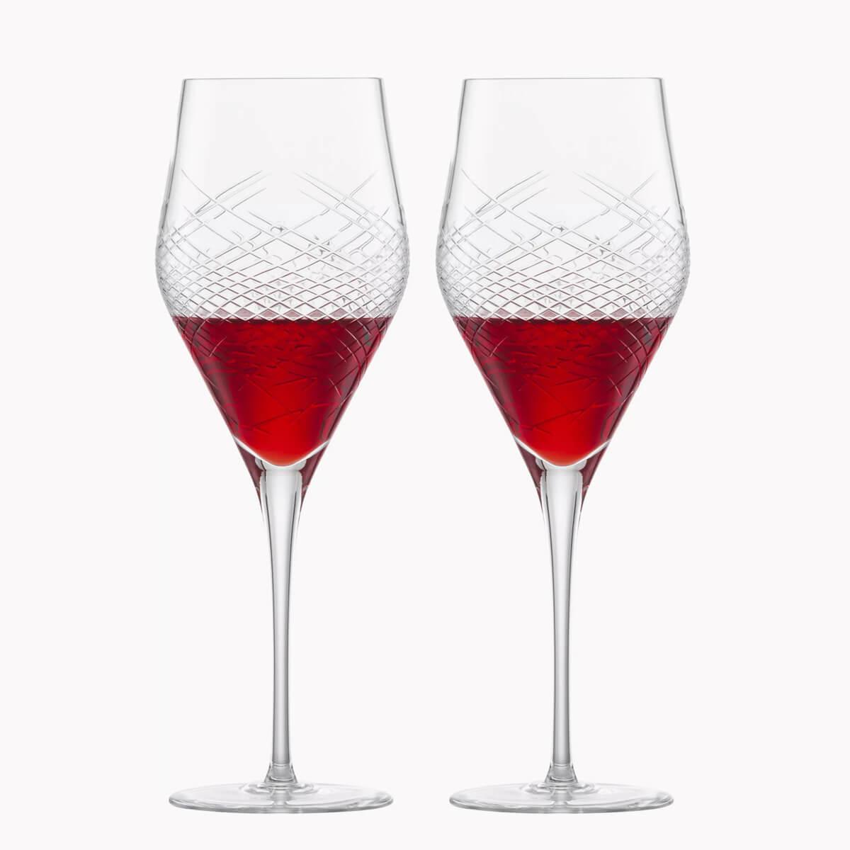 (一對價)358cc【德國蔡司Schott Zwiesel手工杯】Hommage系列 Comète對杯 頂級結婚水晶祝杯 紅酒杯 - MSA玻璃雕刻