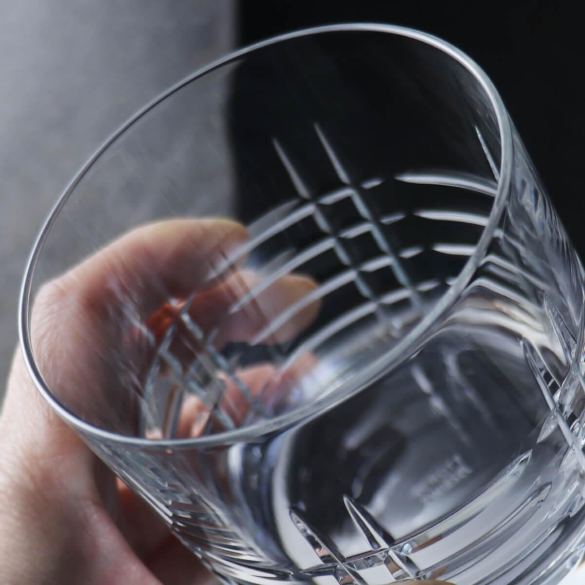 (一對價)369cc【情侶組雙十字紋】德國蔡司Schott Zwiesel Basic Bar威士忌對杯 - MSA玻璃雕刻