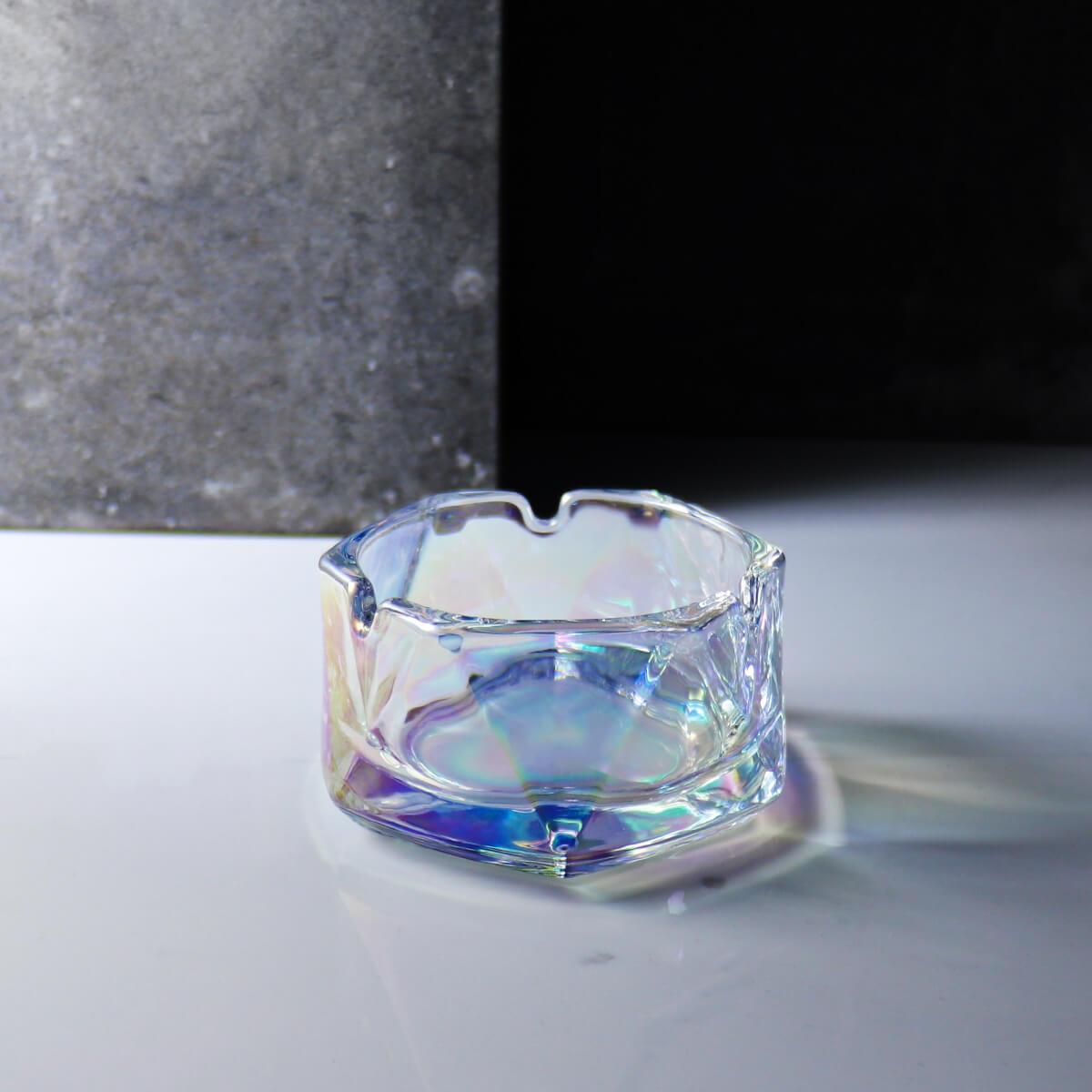 12cm【幻色金字塔】玻璃菸灰缸刻字 長官老闆送禮 - MSA玻璃雕刻